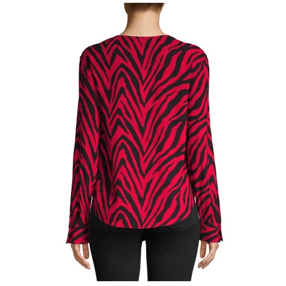 3X “HOST PICK” High Collective Zebra Print Lace Up Front Top - Picture 2 of 3